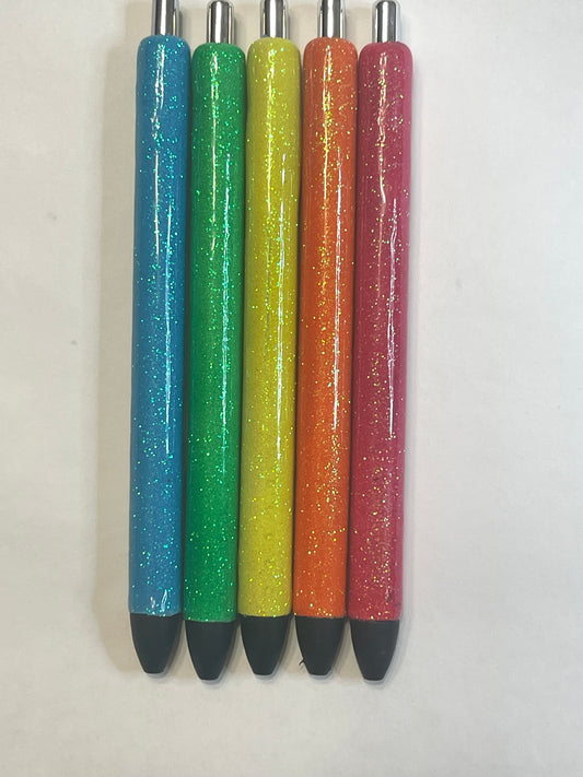 Custom Order Epoxy Neon Pens Set of 5